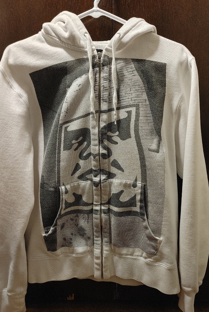 Vintage OBEY Andre Mural Stipple Hoodie